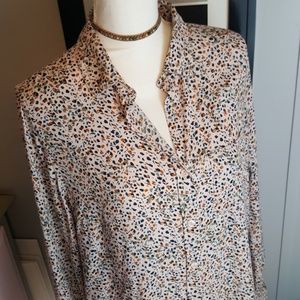 Velvet heart button up blouse.